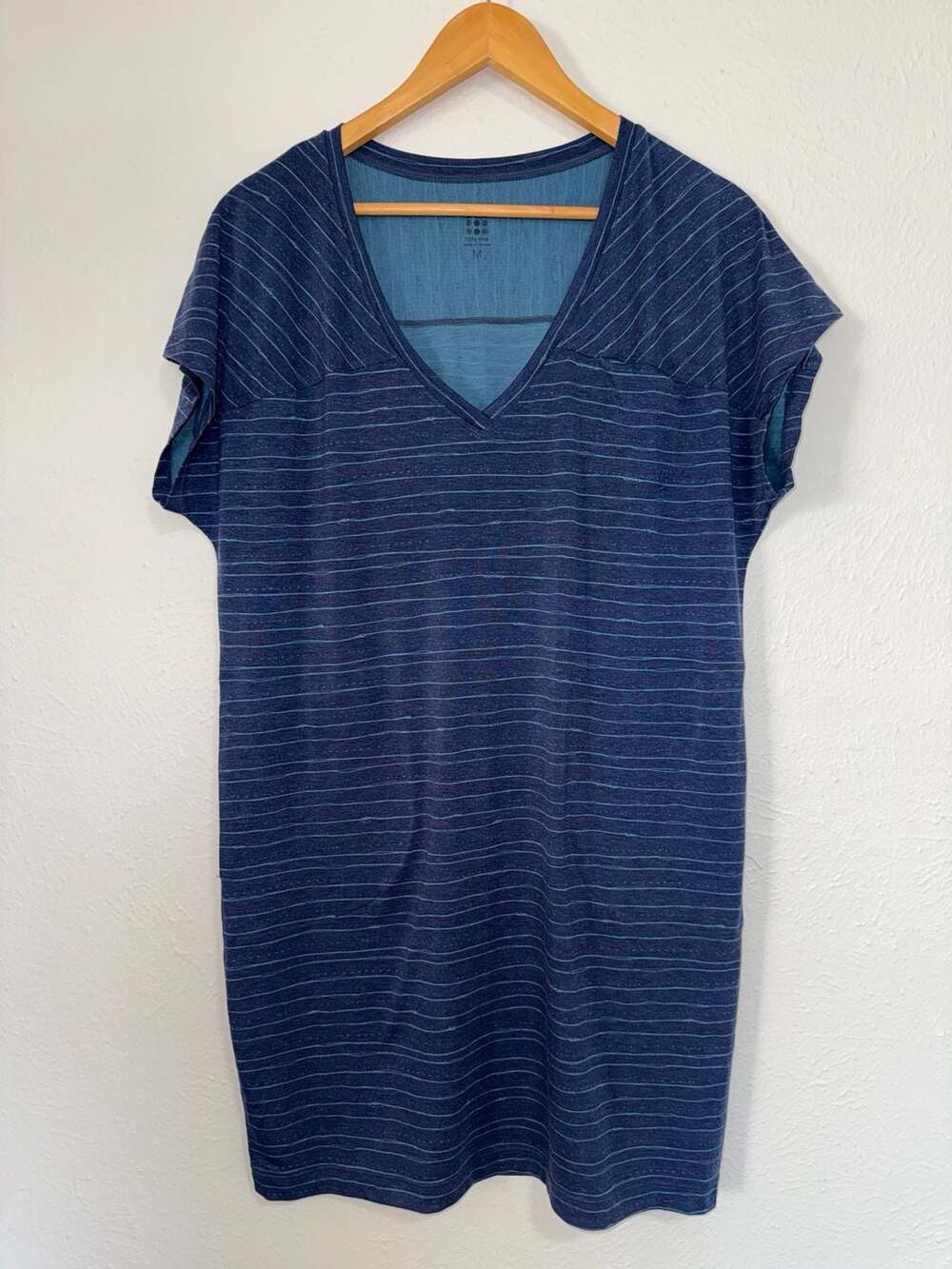 Title Nine Hiolani Stripe V-Neck T-Shirt Dress with Pockets